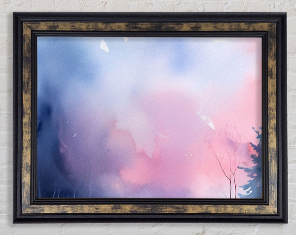 House On The Hill Watercolour Framed Print