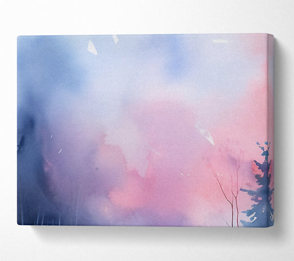  A Canvas Print of House On The Hill Watercolour Canvas Print
