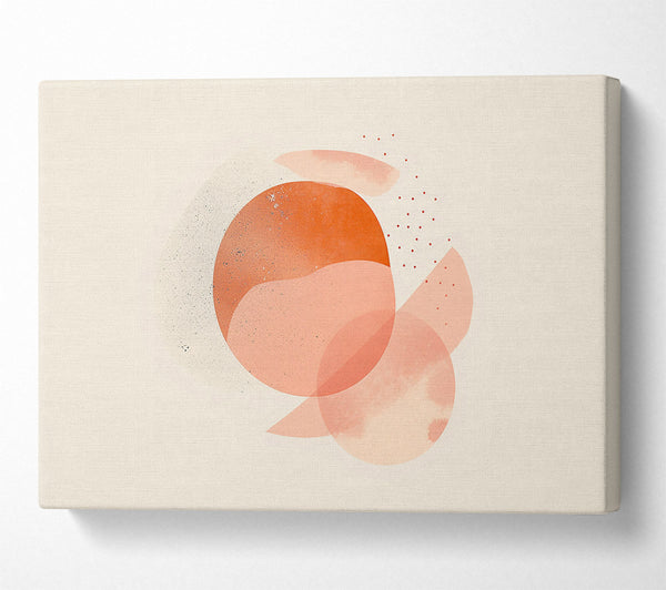  A Canvas Print of Terracotta Abstract Circles Canvas Print
