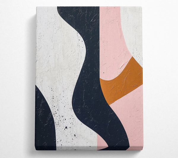  A Canvas Print of Blush Abstract Waves Canvas Art