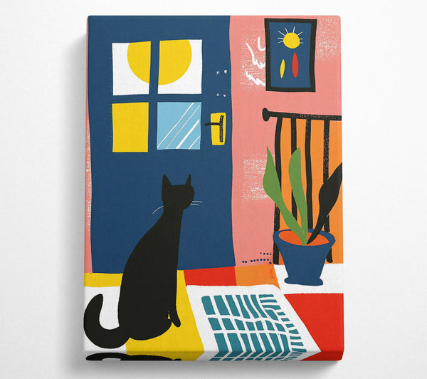  A Canvas Print of Blue Door Sunbeam Canvas Art