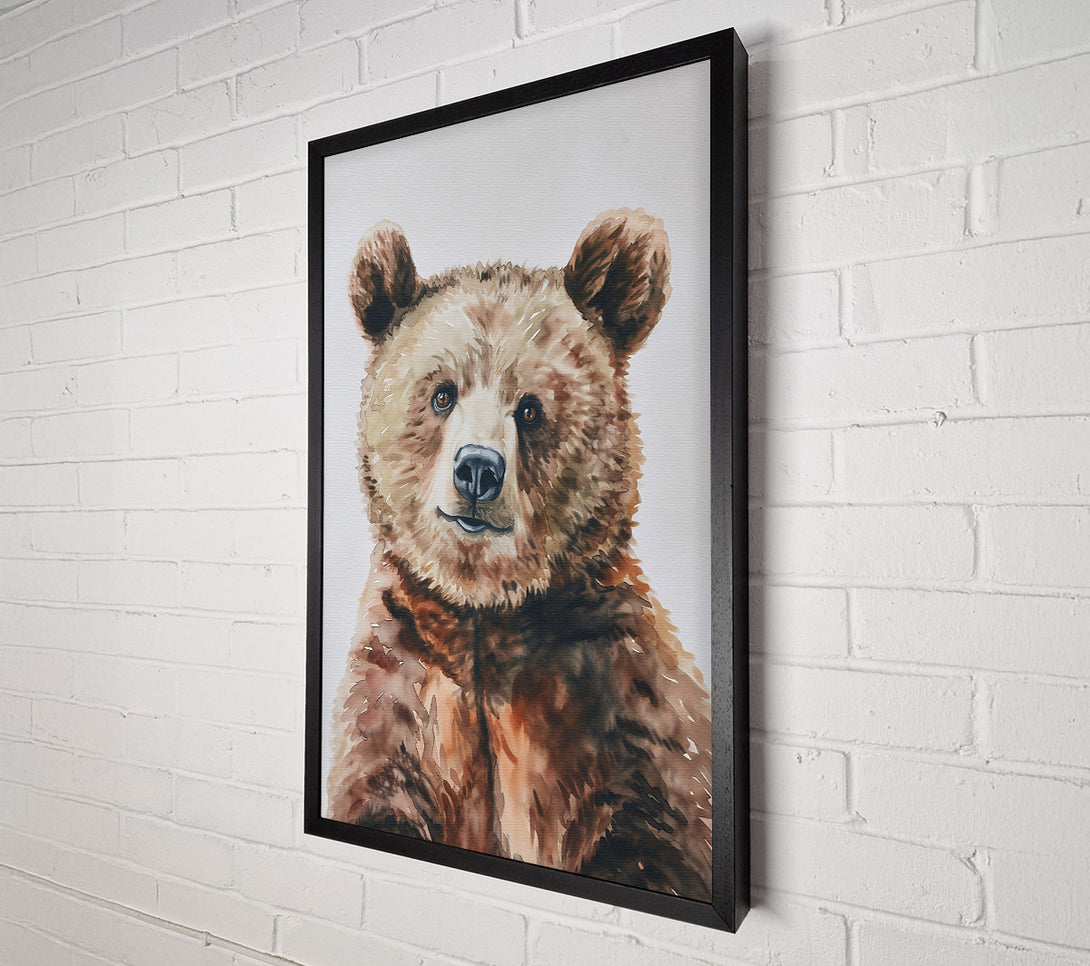  A Canvas Print of Brown Bear Gaze Canvas Print