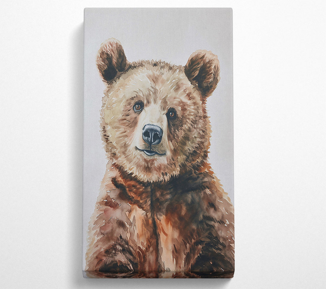  A Canvas Print of Brown Bear Gaze Canvas Print