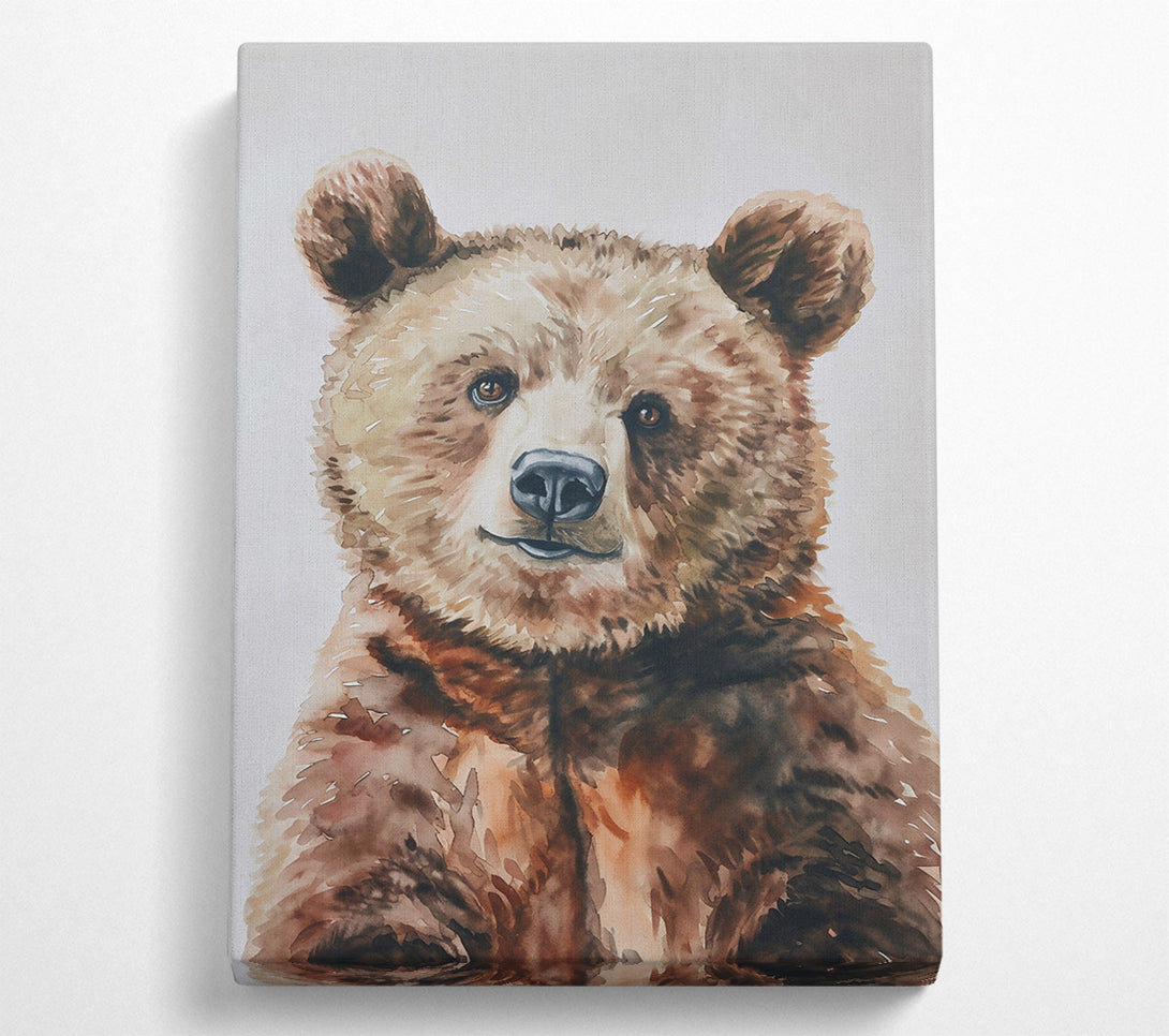  A Canvas Print of Brown Bear Gaze Canvas Print