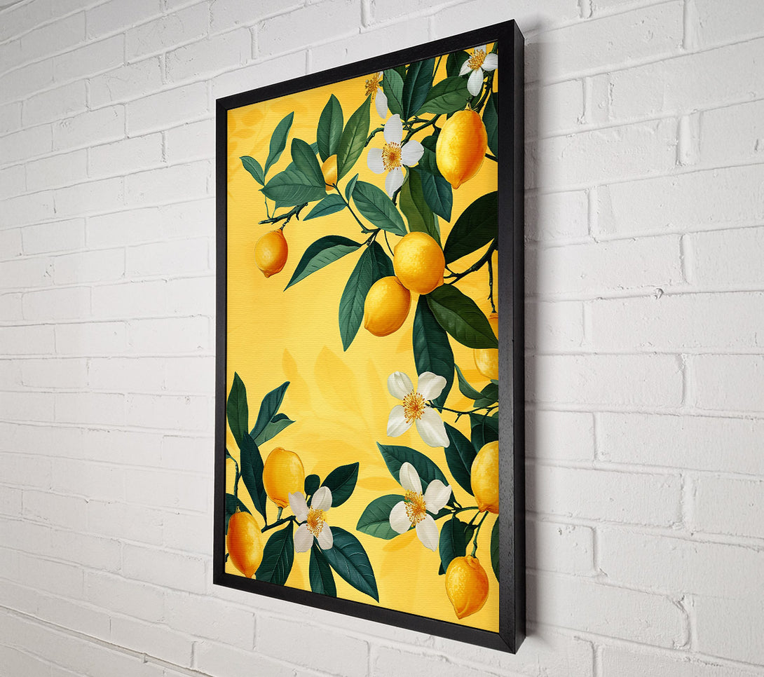  A Canvas Print of Golden Lemon Blossoms Canvas Art