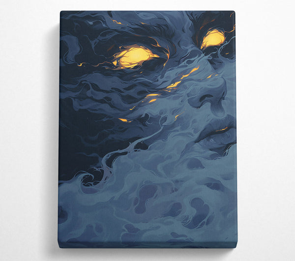  A Canvas Print of Azure Flame Gaze Canvas Print