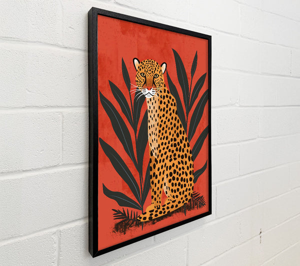 Red Cheetah In Bloom