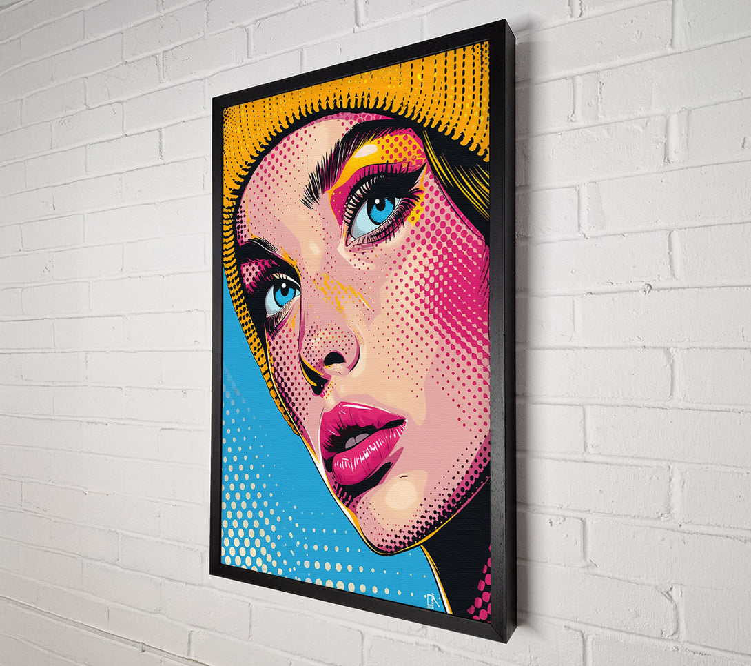  A Canvas Print of Pink Pop Art Gaze Canvas Print