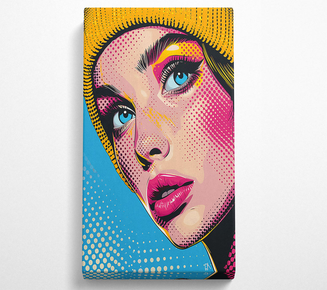  A Canvas Print of Pink Pop Art Gaze Canvas Print