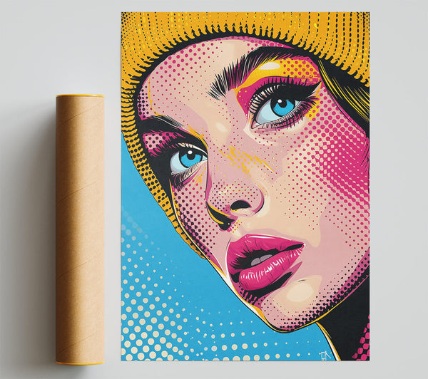 Pink Pop Art Gaze Giclee Print