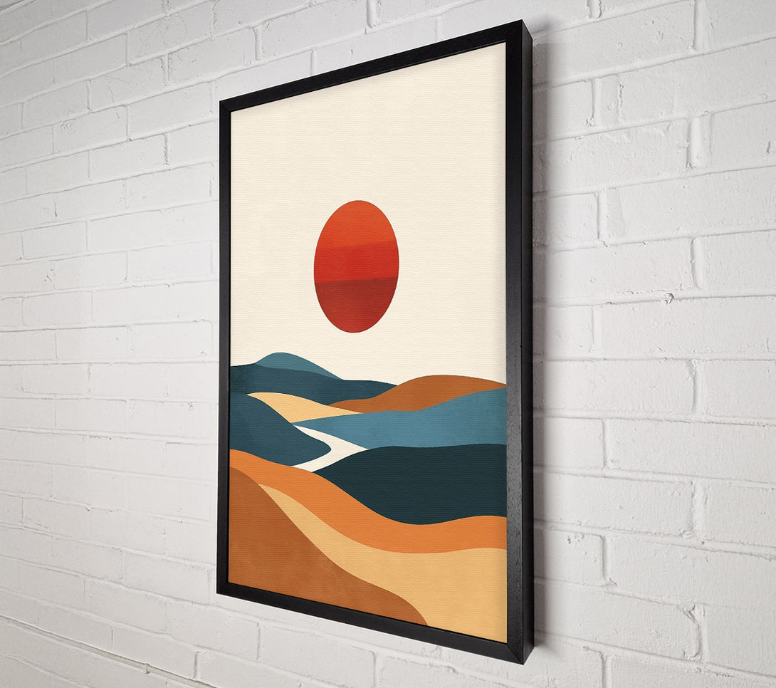  A Canvas Print of Sunset Over Terracotta Hills Canvas Wall Art