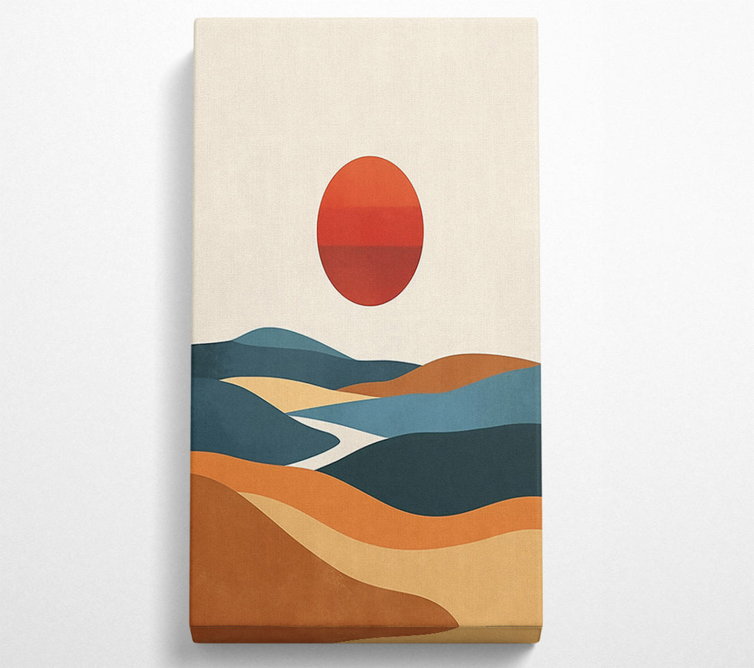 A Canvas Print of Sunset Over Terracotta Hills Canvas Wall Art