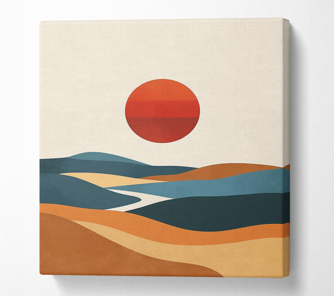  A Canvas Print of Sunset Over Terracotta Hills Canvas Wall Art