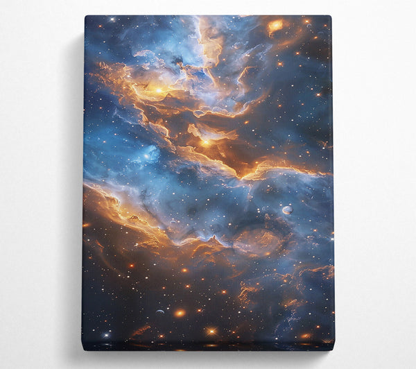  A Canvas Print of Cosmic Orange Dreamscape Canvas Wall Art