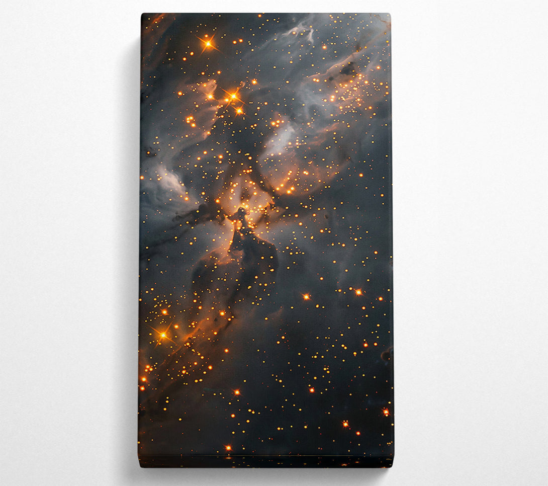  A Canvas Print of Golden Cosmic Mist Canvas Wall Art