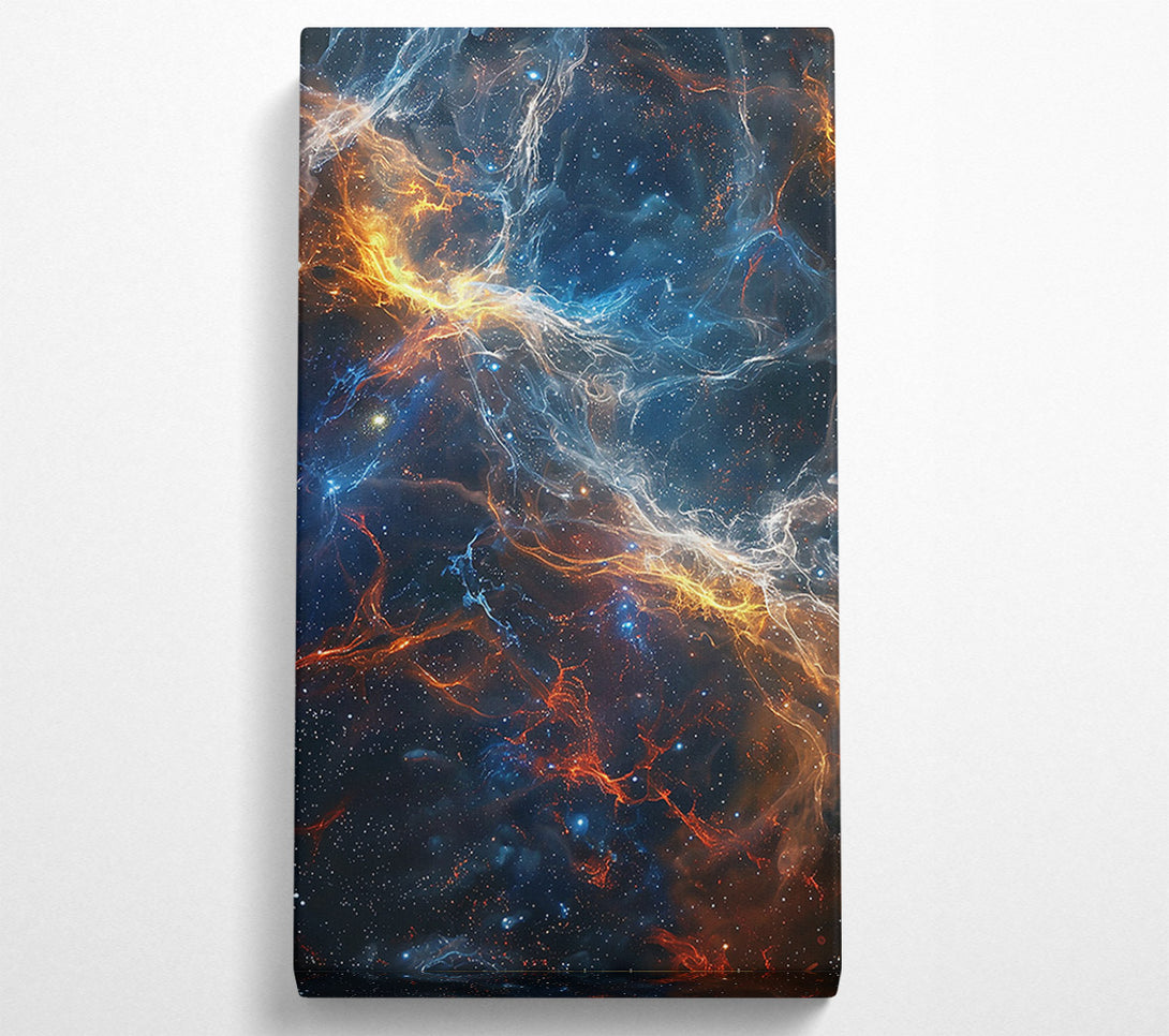  A Canvas Print of Cosmic Orange Nebula Canvas Art