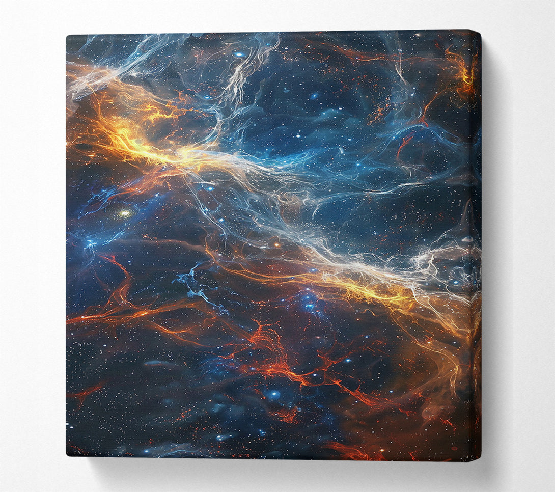 A Canvas Print of Cosmic Orange Nebula Canvas Art