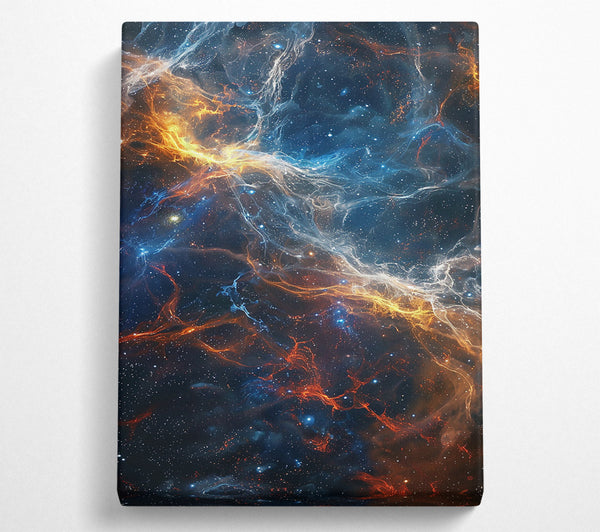  A Canvas Print of Cosmic Orange Nebula Canvas Art