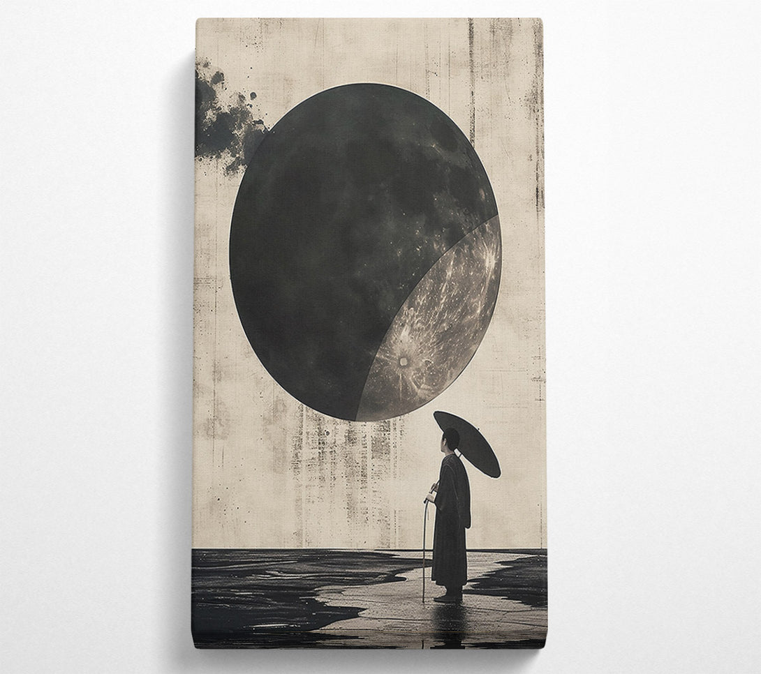  A Canvas Print of Black Moon'S Reflection Canvas Art