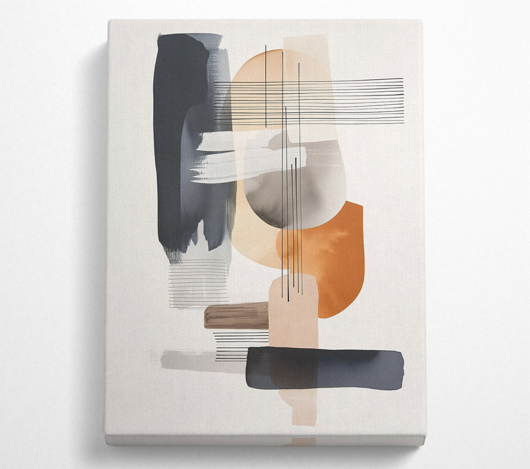  A Canvas Print of Burnt Orange Abstract Canvas Wall Art