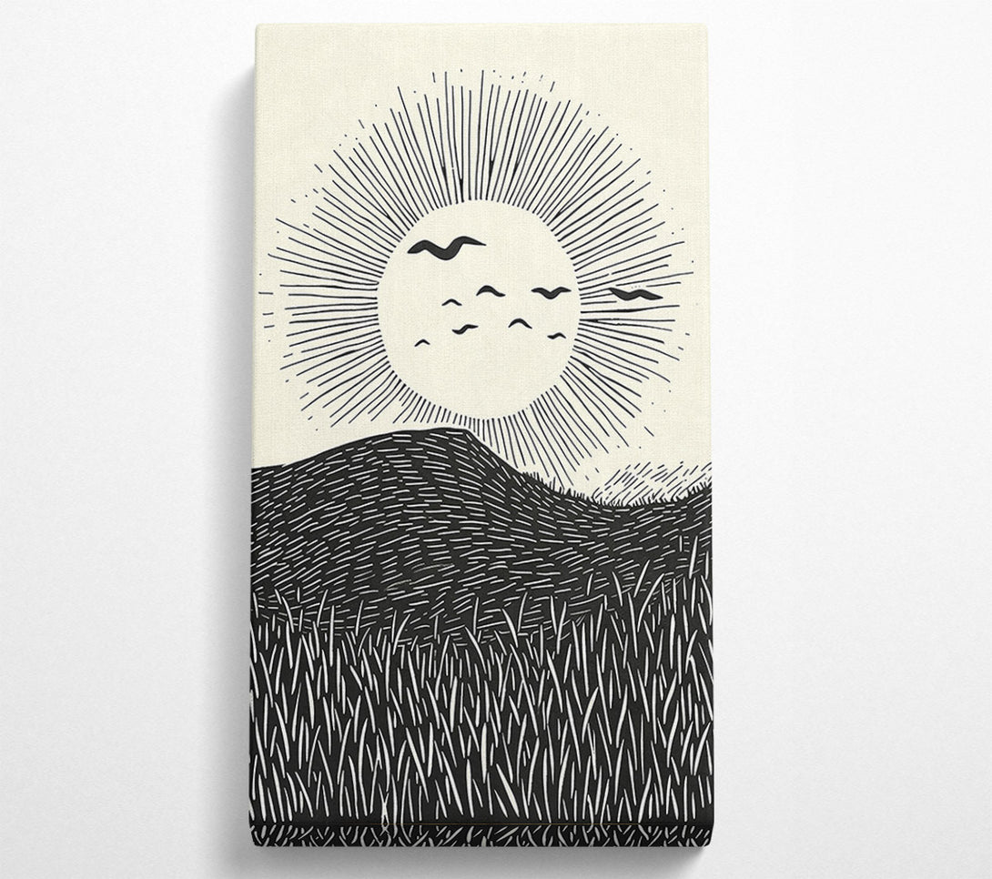 A Canvas Print of Black Sun And Field Canvas Wall Art