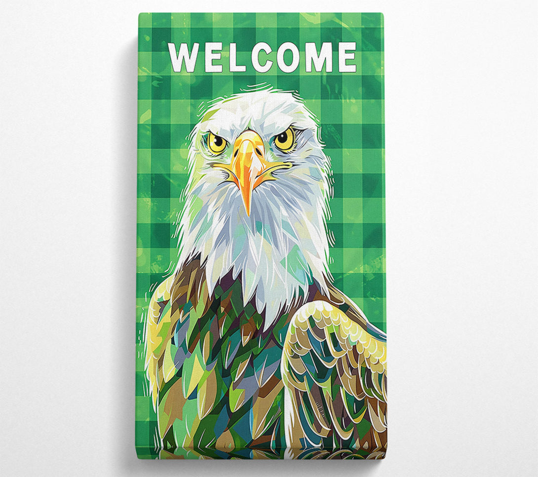  A Canvas Print of Green Welcome Eagle Canvas Print