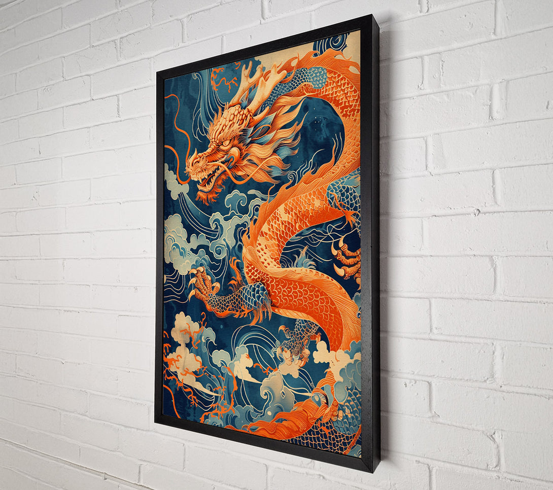  A Canvas Print of Orange Dragon'S Rise Canvas Print