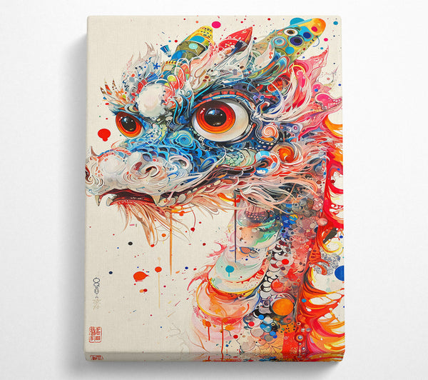  A Canvas Print of Red Dragon Dreamscape Canvas Wall Art