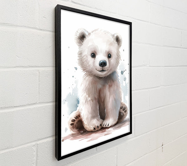 White Bear Cub Watercolor