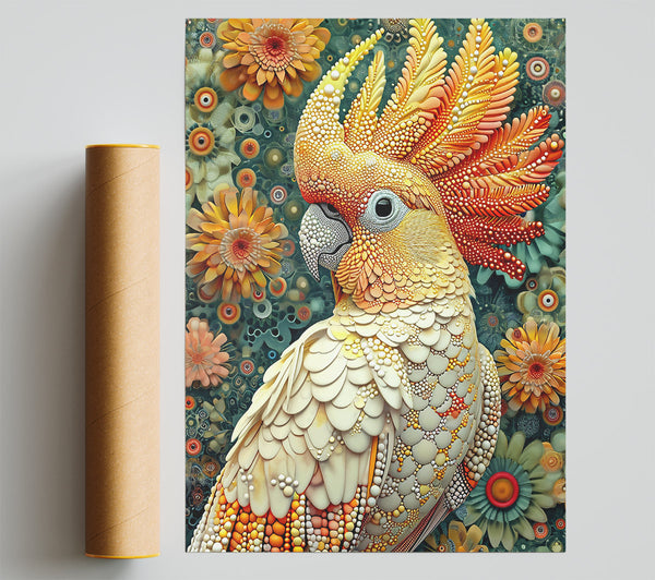 Golden Scaled Parrot Giclee Print
