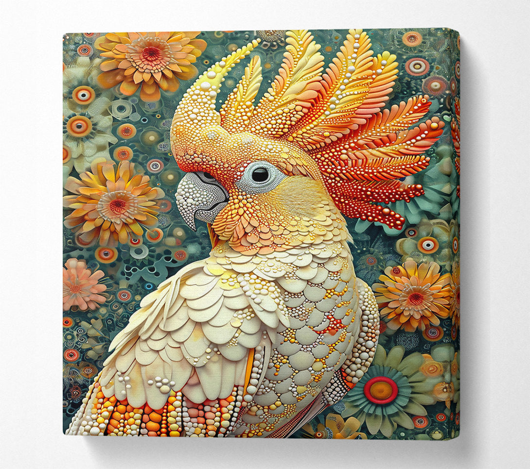  A Canvas Print of Golden Scaled Parrot Canvas Art