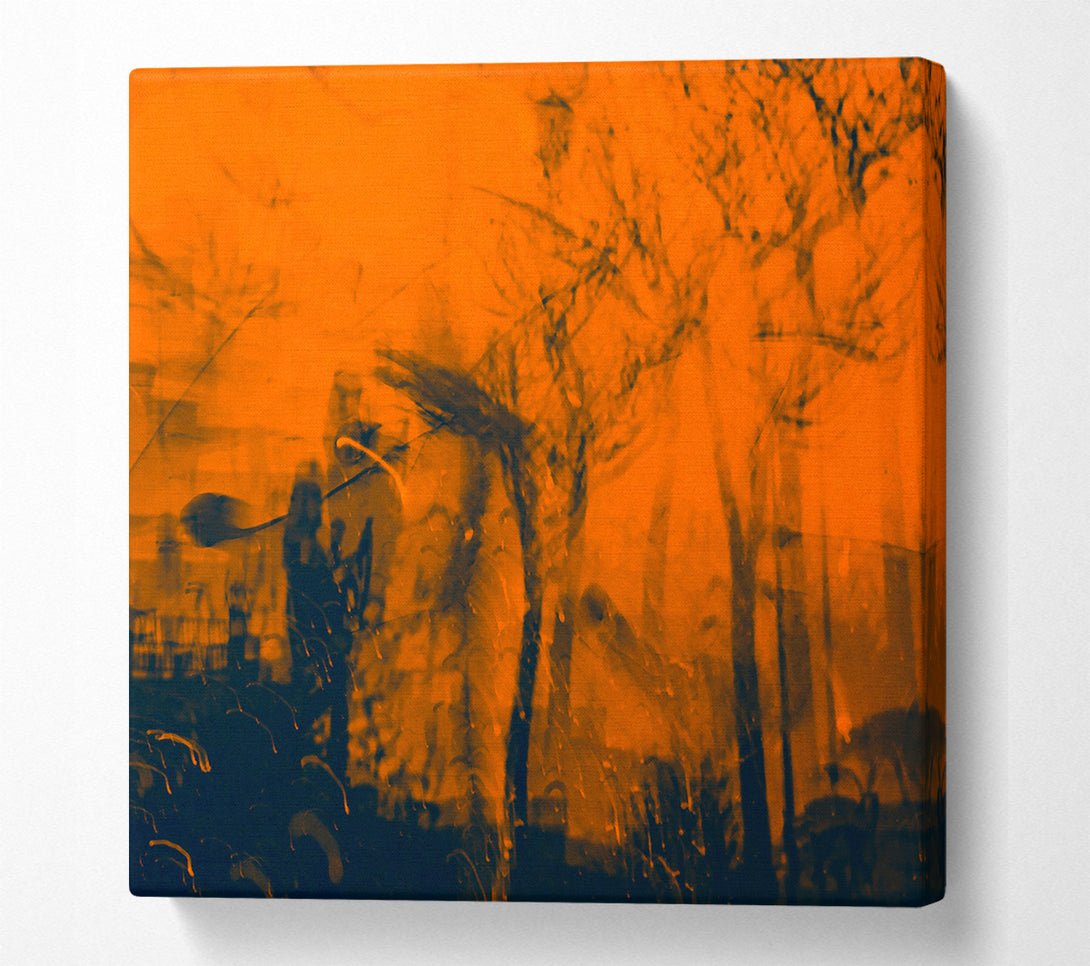  A Canvas Print of Burnt Orange Haze Canvas Wall Art
