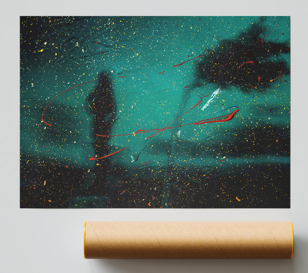 Emerald Sky Silhouette Print