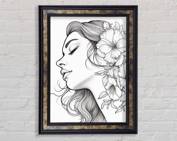 Ink Walnut And Walnut Lines Framed Print