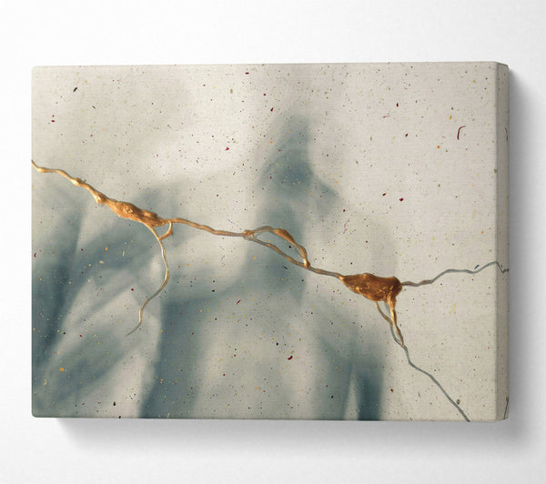  A Canvas Print of Golden Branch Reflections Canvas Wall Art