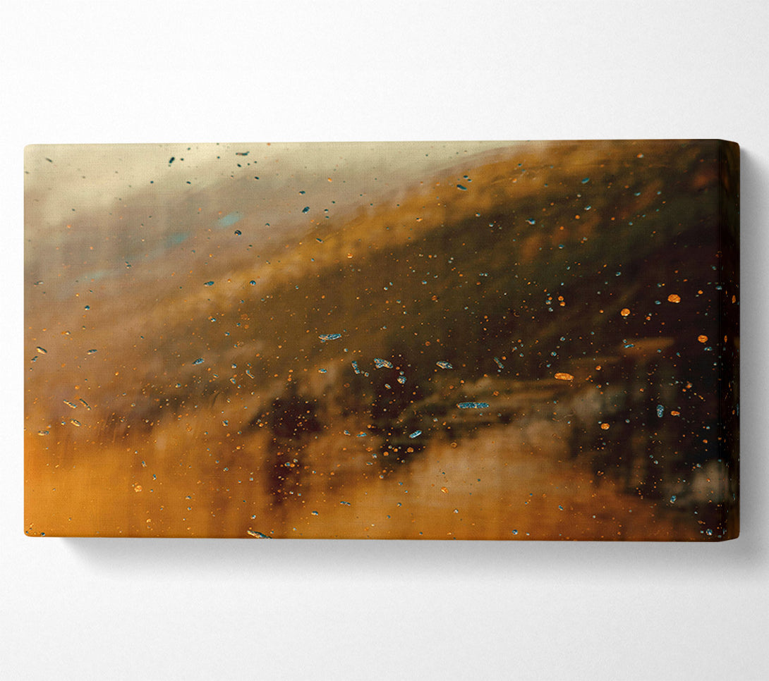  A Canvas Print of Amber Dust Specks Canvas Art