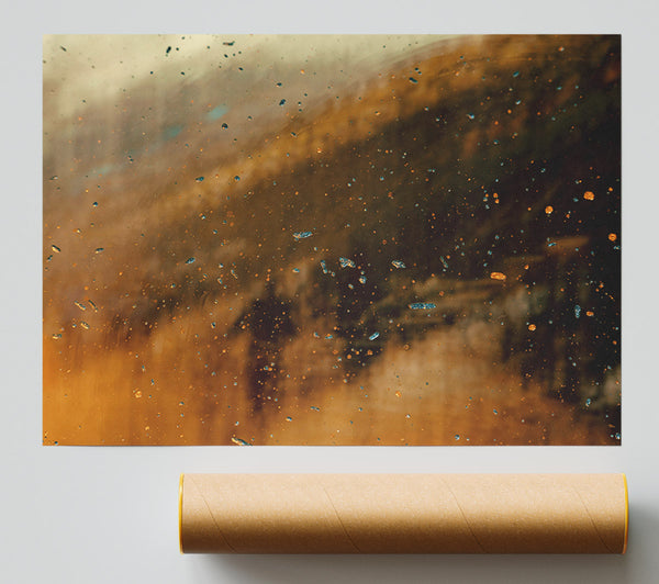 Amber Dust Specks Poster