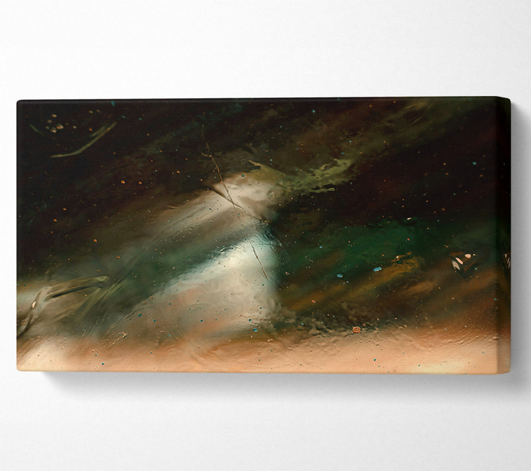  A Canvas Print of Teal And Golden Depth Canvas Art