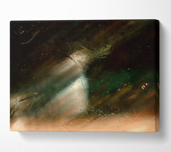  A Canvas Print of Teal And Golden Depth Canvas Art