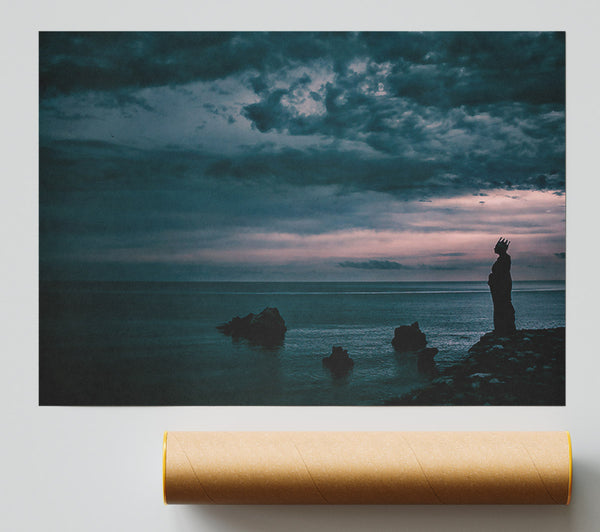 Teal Queen'S Sunset Print