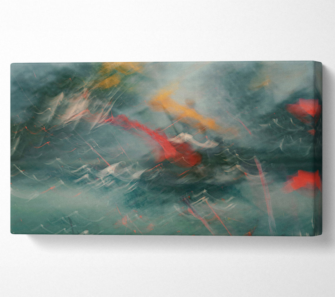  A Canvas Print of Teal Flame Dance Canvas Art