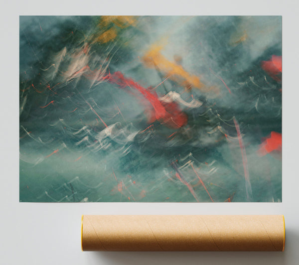 Teal Flame Dance Print