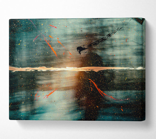  A Canvas Print of Teal Sky Horizon Canvas Art
