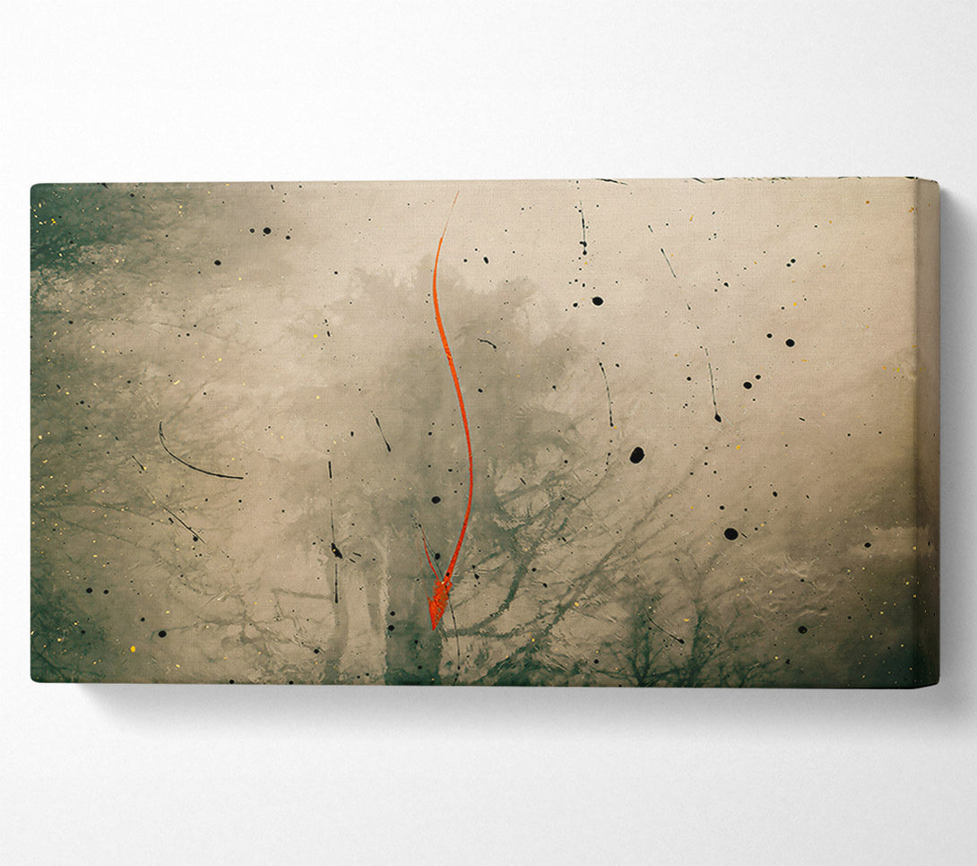  A Canvas Print of Crimson Through Mist Canvas Wall Art