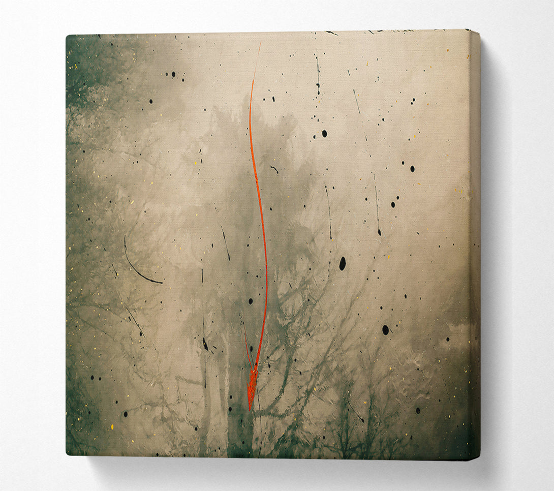  A Canvas Print of Crimson Through Mist Canvas Wall Art