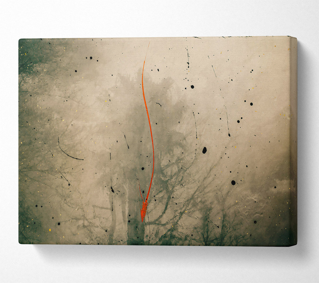  A Canvas Print of Crimson Through Mist Canvas Wall Art