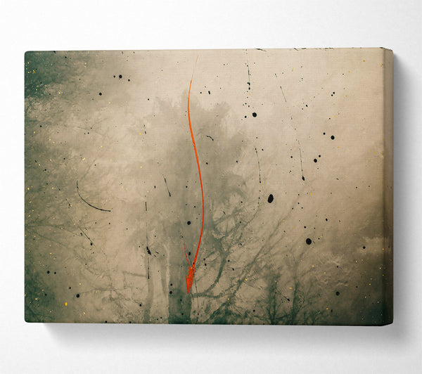  A Canvas Print of Crimson Through Mist Canvas Wall Art
