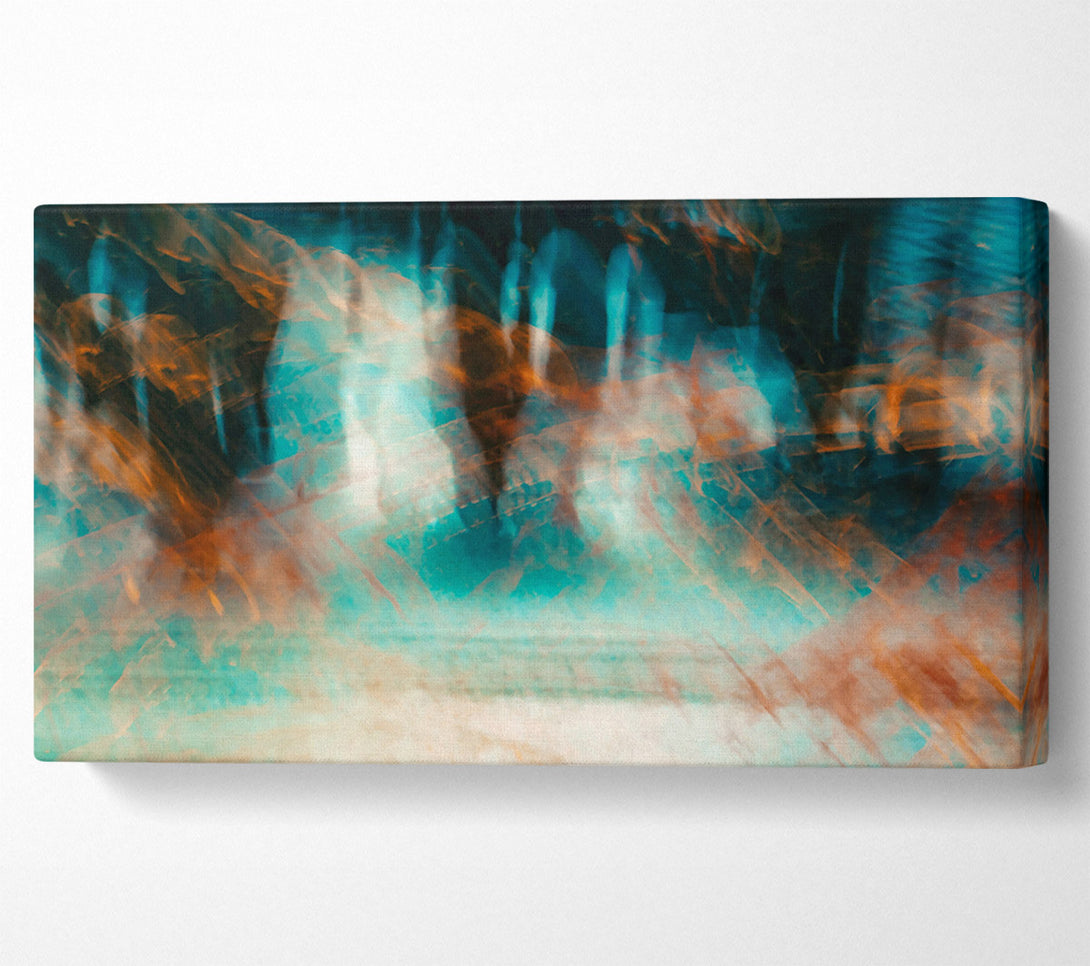  A Canvas Print of Teal And Orange Blur Canvas Print