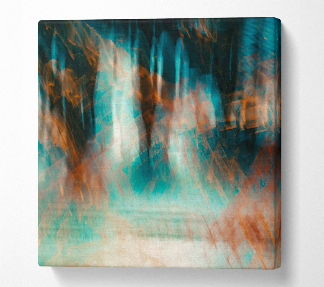  A Canvas Print of Teal And Orange Blur Canvas Print