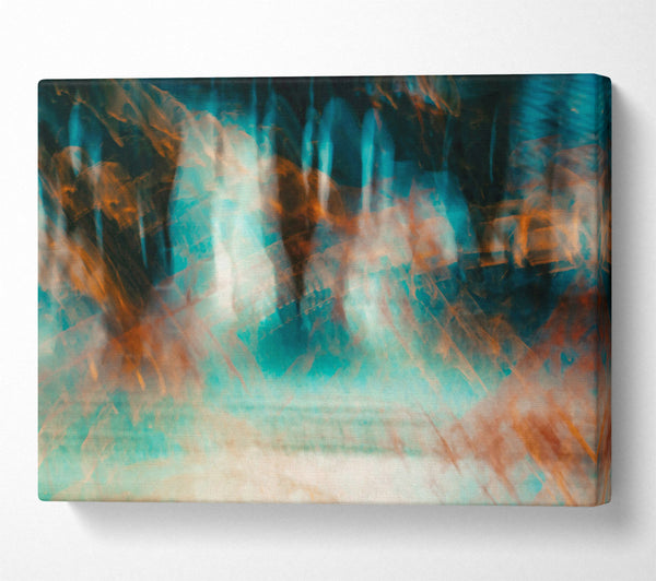  A Canvas Print of Teal And Orange Blur Canvas Print